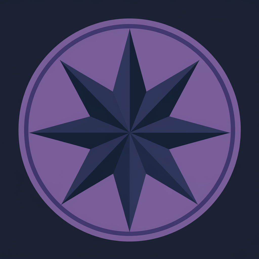 Logo du département Stareyes Space and Transports, étoile violet foncé sur fond violet clair